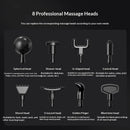 Lenovo Deep Tissue Massage Gun with Storage Case 99 Speed Levels 8 Massage Heads LCD Display Type-C Rechargeable Quiet Muscle Massager