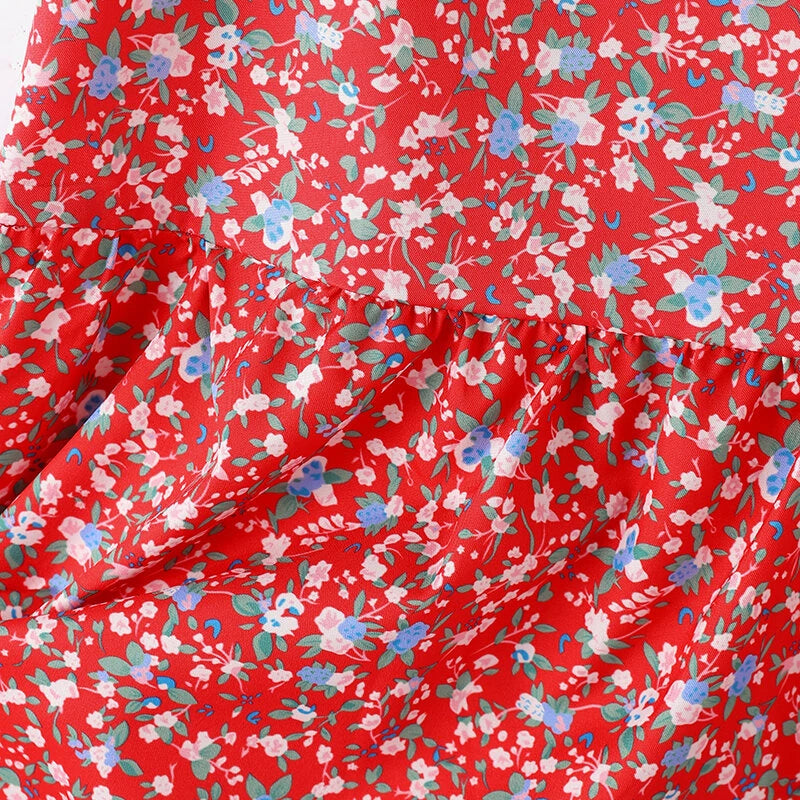 ZANZEA Women Floral Print Party Dress with Mermaid Hem and Ruffle Hem, Fashion Sleeveless Loose Fit Midi Dress Plus Size