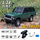 LDRC 18401 RTR 1/18 2.4G 4WD RC Car Rock Crawler Off-Road Climbing Truck LED Light Full Proportional Vehicles Models Hard Bridge Axle Toys