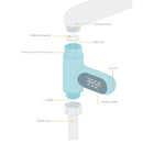 LED Display Household Water Shower Thermometer 5-85  Flow Self-Powered Water Thermometer Monitoring Baby Care Energy Smart Meter