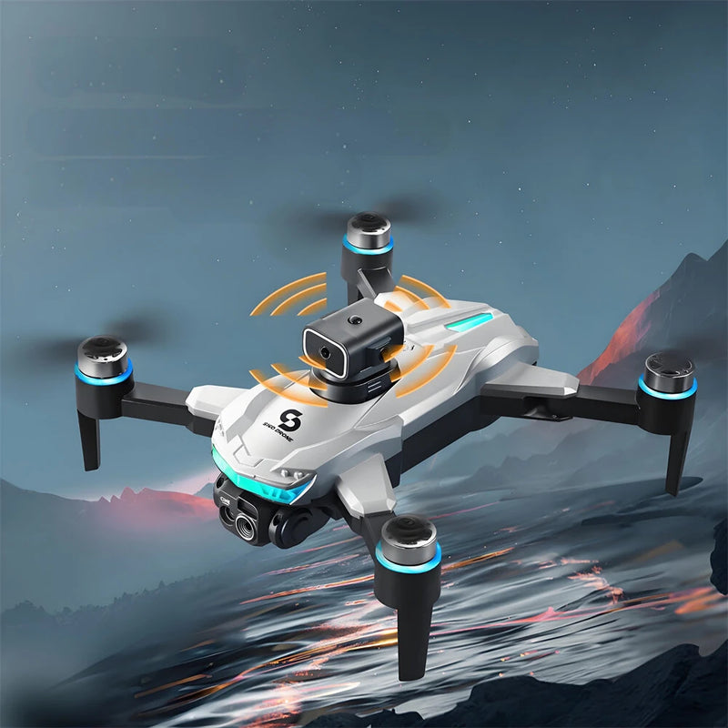 YLR/C S160 WiFi FPV with LCD Screen Controller HD Dual Camera Servo Gimbal 360 Obstacle Avoidance Colorful LED Lights Brushless Foldable RC Drone Quadcopter RTF