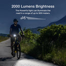 Astrolux SL06 2000Lm Brightness & Vibration Smart Sensing Bike Headlights 6 LED 4800mAh Battery IPX6 Waterproof 6 Light Modes Type-C USB Rechargeable Aluminum Alloy Front Light for Electric Bike Scooter MTB Bicycle