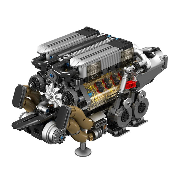 Mould King 10131 Technical Car Building Block W16 Engine Model for BGT Supercar Set Assembly Car Brick Toys Kids Christmas Gift