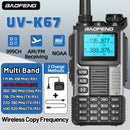 Baofeng UV-K67 High Power Walkie Talkie 999CH Multi-band Wireless Copy Frequency Type-C DTMF NOAA Two-way Ham Radio with LED Flashlight