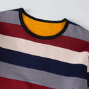 TENGOO 2 Pcs Men's Striped Thermal Underwear, Compression Thermal Base Layer Set, Comfy Moisture Wicking & Breathable Basic Long Sleeve & Leggings Casual Men Warm Underwear Set, Long Johns Set, Men's Thermal Clothing