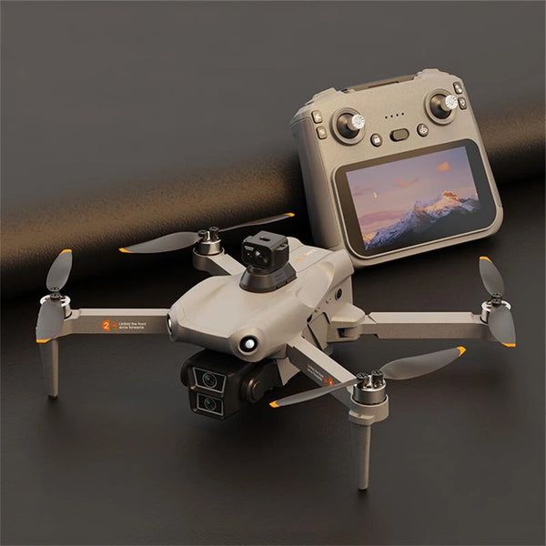 LYZRC L300 Ultra GPS 5G Digital FPV with 5.9inch Touchable LCD Screen Controller 4K HD Dual Camera Servo Gimbal 360 Obstacle Avoidance Brushless Foldable RC Drone Quadcopter RTF