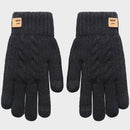 XANES Touch Screen Double-Layer Thick Velvet Thermal Winter Gloves for Men Women Coldproof Warm Knitted Gloves for Outdoor Sports Skiing Cycling