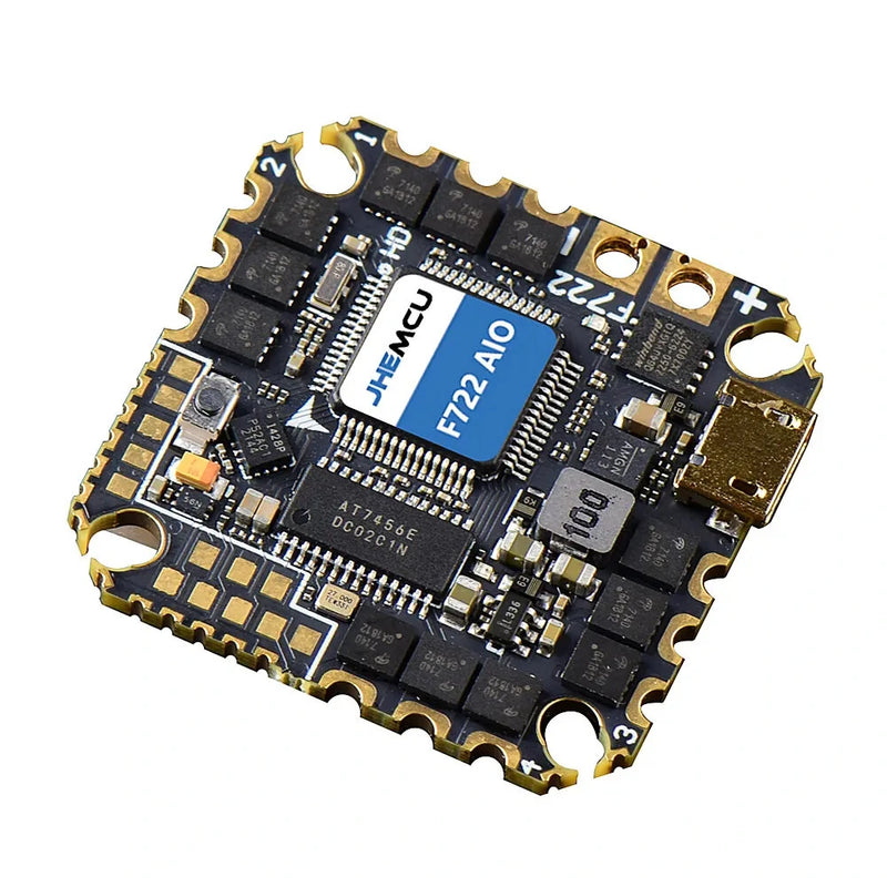25.5x25.5mm JHEMCU GHF722AIO HD F7 OSD BlackBox Flight Controller with 5V BEC 40A BL_S 4in1 ESC 2-6S Support DJI O3 HD Digital System for RC FPV Racing Drone