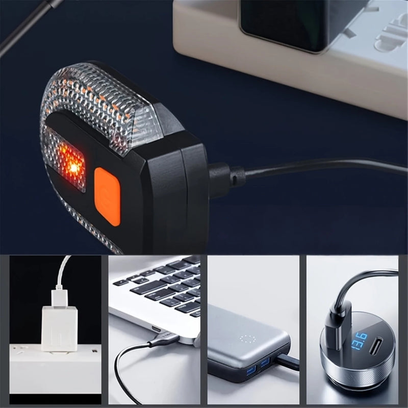 Bicycle Turn Signal Light Wireless Remote Control Bike Taillight USB Rechargeable Bicycle Front Rear Light LED Bike Warning Lamp
