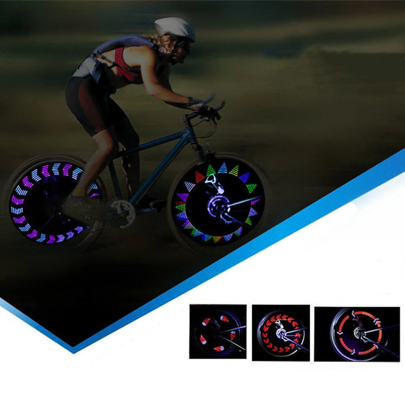 LEADBIKE 14 RGB DIY LED Bike Wheel Light Rechargeable Bicycle Warning Lights Waterproof LED Neon Bike Tyre Light for Cycling