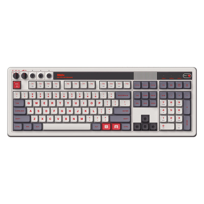 8BitDo Retro108 Tri-mode Mechanical Gaming Keyboard 108 Keys  with Programmable Keys Top-mount Structure Hot Swappable PBT Dye-Sublimation N-Key Rollover E-sports PC Gamer Keyboards