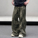 INCERUN Mens Leopard Print Daily Pant Side Zipper Design Fashion Loose Fit Long Trousers for Men Large Size S-5XL