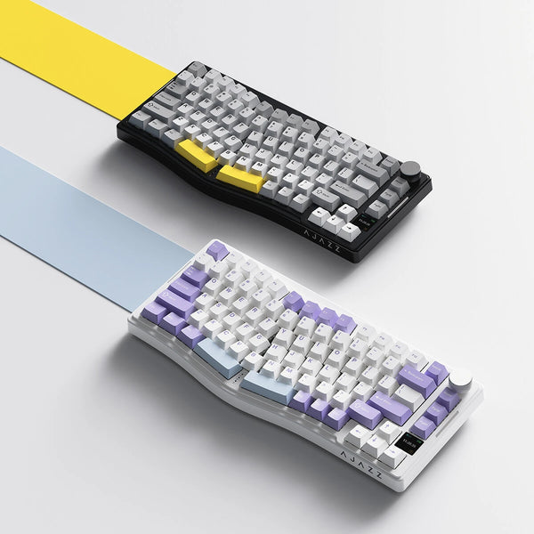 AJAZZ AKS075 82 keys Wireless Mechanical Keyboard with 0.85inch Color Screen and Volume Knob Three-mode Hot-swappable RGB 5000mAh E-sports Ergonomics Gamer Keyboards