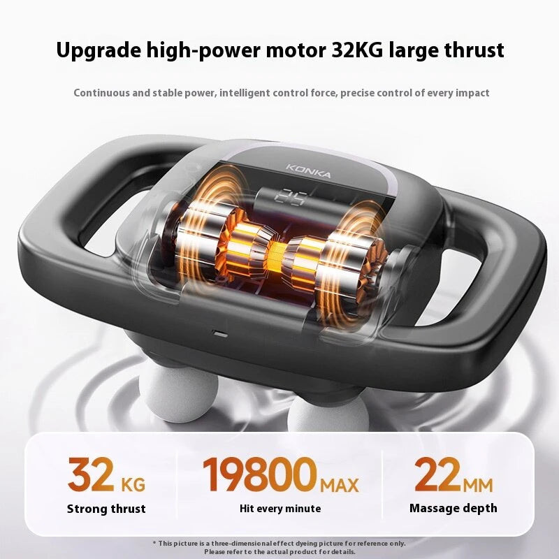 KONKA 4-Head / 6-Head Fascia Gun Muscle Relaxation Massager 3 Modes 30 Adjustable Speeds Multi-Function High-Frequency Vibration Massager