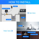AGSIVO Tuya Wifi Smart Water Gas Valve Shut off App Remote Control Water Timer Sprinkler Controller Compatible With Alexa / Google Assistant Works with Smart Life and Tuya Application