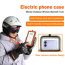 Warmspace 1pcs Electric Heated Mobile Phone Bag Multifunctional Antifreeze Case with Rope for Outdoor Travel in Winter