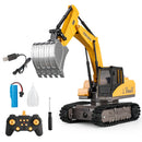Y1803 1/20 13CH 2.4G RTR Alloy RC Excavator Car Vehicle Model With Colorful Lights Music Effects Spray for Children