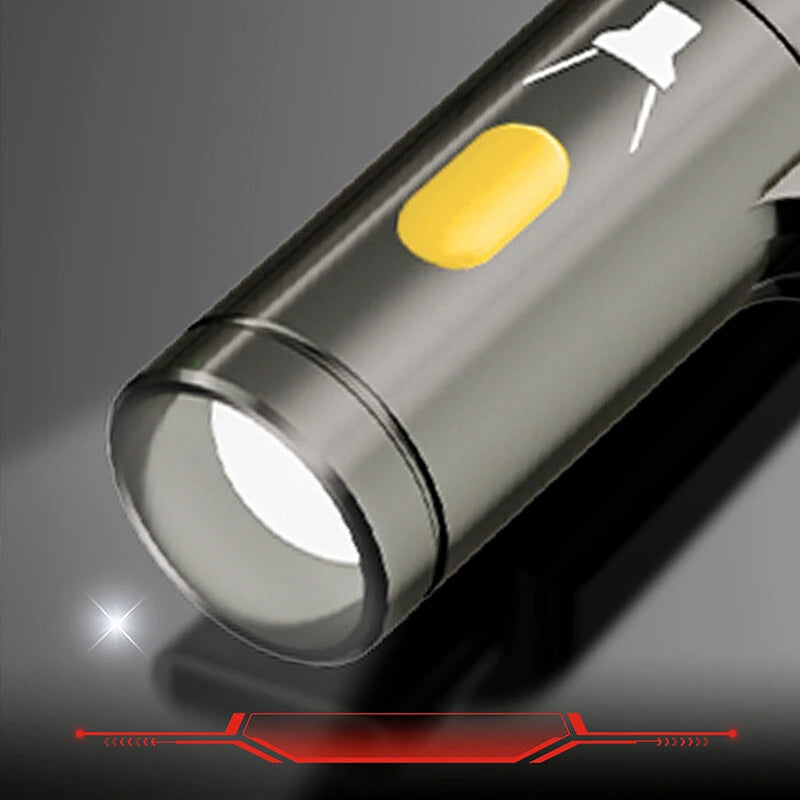 TUTI PD240W USB C to C Fast Charging Cable with Lighting Cigarete Lighter Function 480Mbps Data Transfer Built-in Flashlight Zinc Alloy Nylon Braided Cables