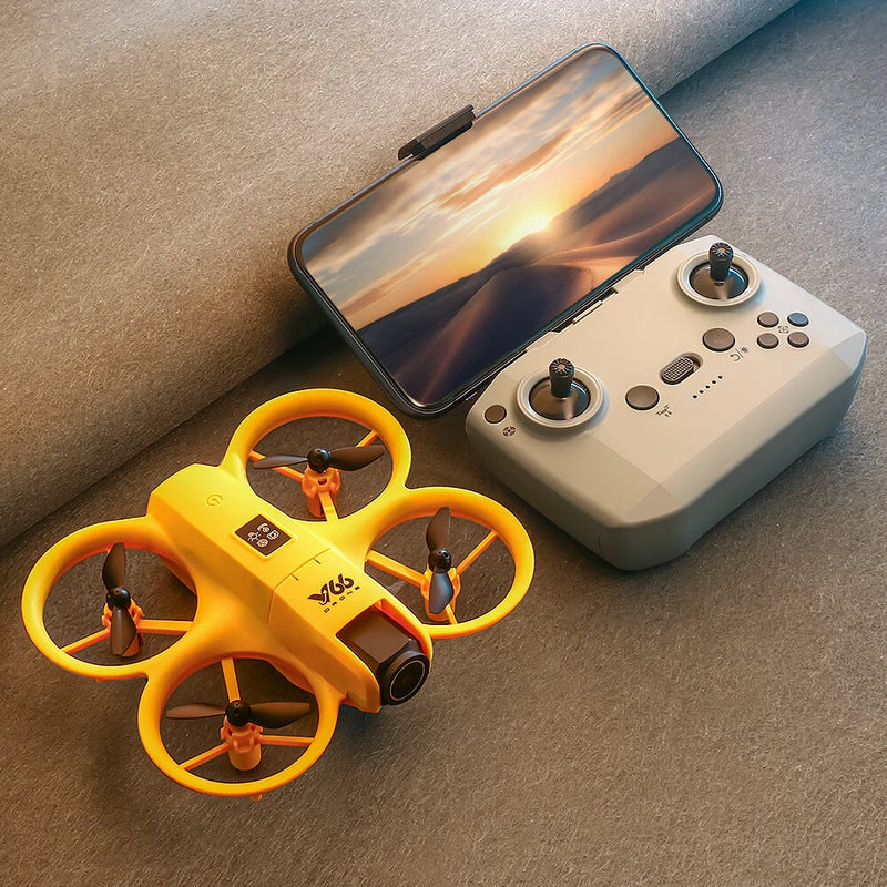 YCRC V66 WiFi FPV with Dual Camera 180 Electrically Adjustable Optical Flow Hover Automatic Obstacle Avoidance LED Light Circle Protection Kids Gifts 2.4G 4CH 6-Axis Remote Control RC Toys Drone Quadcopter RTF