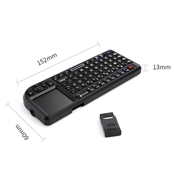 K808 Handheld Wireless bluetooth Mini Keyboard with 7-color Backlight Touchpad Mouse for Smart TV Box PC Tablet