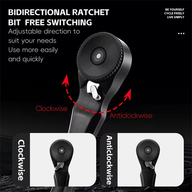 WEST BIKING Portable Bicycle Repair Tool Kit with Ratchet Wrench Tyre Lever Magnetic Screwdriver Allen Keys Multi-Tool Box