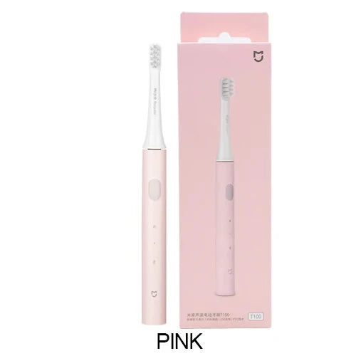 Xiaomi Mijia T100 Sonic Electric Toothbrush Rechargeable IPX7 Waterproof 16500 rpm High Frequency Vibration 30 Days Endurance Lightweight Travel Ready Blue White Pink