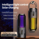 2 in 1 Solar Powered Mosquito Killer Lamp LED Lighting 1200mAh Lithium Battery 2500V High-voltage Efficient Bug Zapper Outdoor Camping Night Light