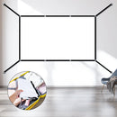 100/120 Inch V Buckle Extension Portable Projector Screen 16:9 4K Compatible 160 Wide Viewing Angle HD Outdoor Indoor Easy Setup Washable Projection Screen for Home Theater Backyard