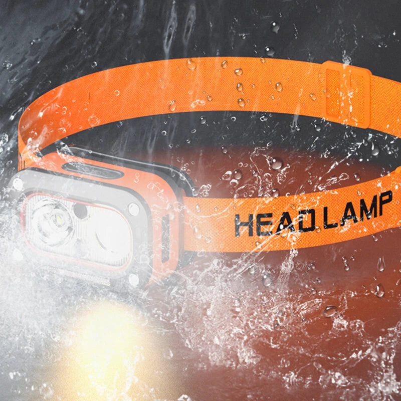 3 Light Source Sensors Headlamp Lightweight Portable Head Lamps Super Bright Outdoor Night Running Fishing Working LED Lighting Headlights
