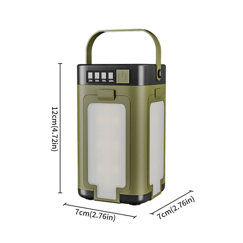 IPRee Portable Solar Camping Lantern LED Rechargeable Outdoor Hanging Tent Lamp Folding LED  With Hook Emergency Camping Light