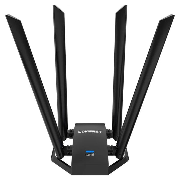 COMFAST BE6500 Gigabit WiFi7 USB3.0 Adapter WiFi Wireless Network Card Receiver Extension Cable with 4 High Gain Antennas Plug and Play
