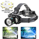 IPRee Dual Light Source Zoomable LED Headlamp with Sensing Switch Long-Range Strong Light LED Outdoor Long Endurance Head Light Searchlight