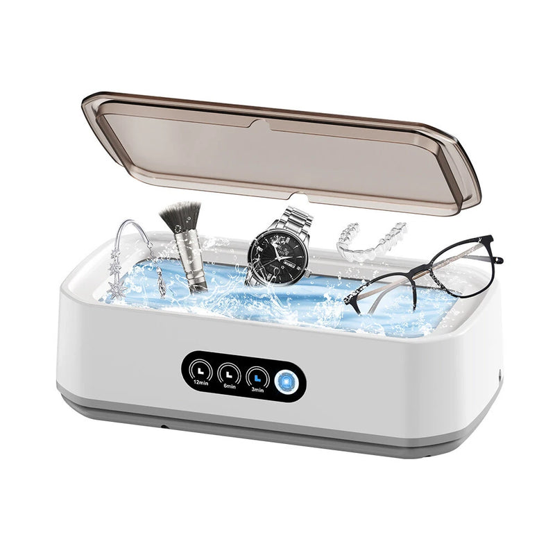 Ultrasonic Cleaner Multi-functional 650ml Touch Control 48kHz High-Frequency for Jewelry Eyeglasses Dental Appliances Silent Operation UV Sterile Cover