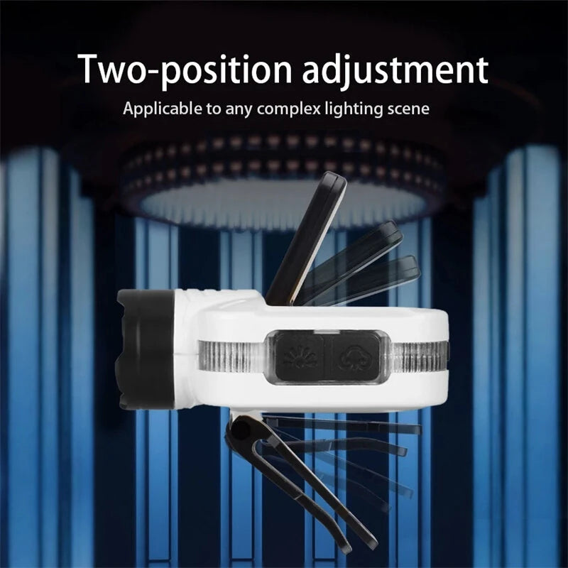 COB+ LED Sensor Headlamp Clip Cap Light USB Rechargeable Head Flashlight Built-in Battery for Fishing Camping