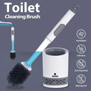 Silicone Plus Liquid Toilet Brush No Dead Corner Toilet Cleaning Brush Water Spray Soft Brush  Long Handle TPR Silicone Refillable Brush with Wall Mounted Bathroom Cleaning