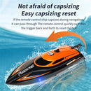 HXJRC HJ812 2.4G 4CH RC Boat High Speed LED Light Speedboat Waterproof 25km/h Electric Racing Vehicles Models Lakes Pools Remote Control Toys