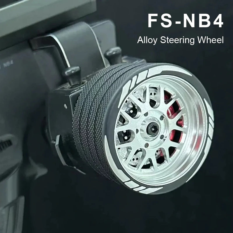 Radio Controller Universal Aluminum Alloy Full Metal Handwheel Steering Wheel for Flysky NB4/NB4 Pro Transmitter DIY Accessories