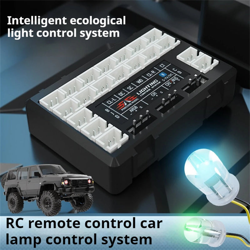 SG PINECONE FORSET RC Car Parts Intelligent Ecological LED Light Lamp Control System Board Bluetooth Connect Remote Control Vehicles Models Spare Accessories SG-DZ05
