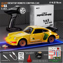 88RC 911 RTR 1/43 2.4G 4WD Drift RC Car Gyro Alloy Body Shell Desktop Full Proportional Mini Race LED Light Radio Control High-Speed Motor On-Road Racing Vehicle Model Boys Gifts Toys