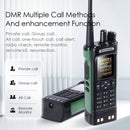 Baofeng DM-32UV Walkie Talkie DMR Digital Analog Two Way Radio 8W Power GPS APRS 4000 Channels Dual Mode Communication Green Walkie Talkie