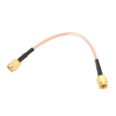 2PCS SMA Male to Male Pigtail Cable - 2.4GHz RG316-1.5 Silver Plated 15cm for FPV Drone VTX Antenna