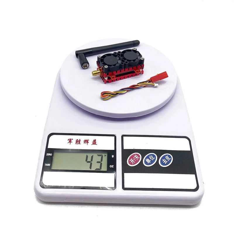 SLONWAKE 5.8G 48CH 5W FPV Transmitter 200mW 500mW 1200mW 5000mW VTX Dual Cooling Fan Built-in Microphone for RC Drone Airplane Long Rang