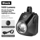 WEST BIKING Wireless Remote Bike Overhang Light 1600 Lumen Super Bright Lighting Cut-Offline Safe Design IP66 Waterproof Type-C Hanging Bicycle Headlight Flashlight
