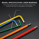 RIDERACE 7Pcs S2 Alloy Steel Portable Mini Bicycle Inner Hexagon Wrench Set 1.5/2/2.5/3/4/5/6mm Spanner Flat Ball Opening Colorful MTB Road Bike Repair Tool Kit