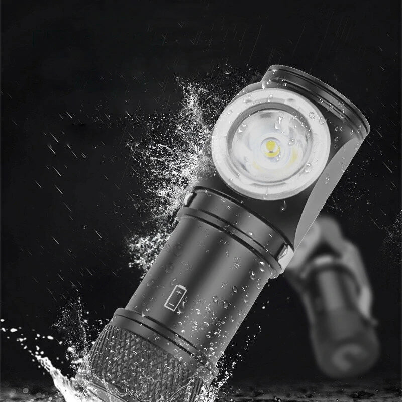 P8 LED 600LM Mini Flashlight Built-in Battery Type-C Charging Portable Strong Light Multi-Function With Magnet Pen Clamp Head Light