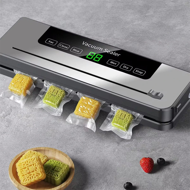 Comfook Electric Vacuum Sealer Dry/Wet Food Sealed Packaging Kitchen Food Storage Seal UV Sterilization Built-in Cutter Knife
