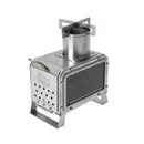 IPRee MOUNTAINHIKER Portable Square Wood Stove Stainless Steel Stove Fire Pit Heater Outdoor Picnic Hiking Camping Wood Burner Stove