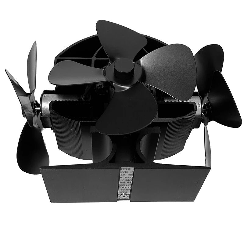 IPRee Stove Fan Without Electricity Quiet Chimney Fan For Stove Pipe Efficient Heat-Powered Fan For Oven Fan Wall Mounted Stove Fan