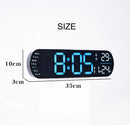 LED Digital Ambient Light Wall Clock Remote Control Electronic Mute Clock with Temperature Humitimy Date Week Display Timing Function Clock