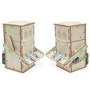 Wooden DIY Electric Powered Coin Eating Robot Puzzle Assembly Technology Small Production Creative Invention Mechanical Science Toy